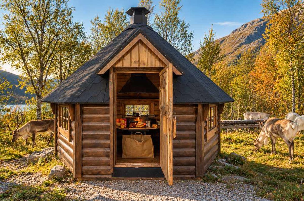 Grillhytte 10 Royal - Buet væg